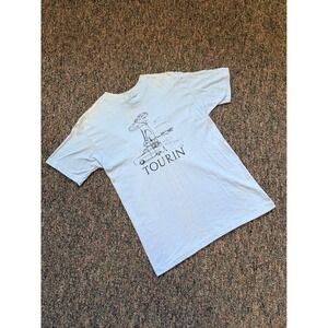 Vintage 1989 Made in USA GROAN SMOGURN Bethel ME Tourin Shirt Men's XL Graphic